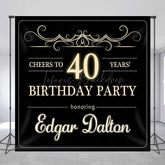 Lofaris Cheers To 40 Years Custom Birthday Party Backdrop
